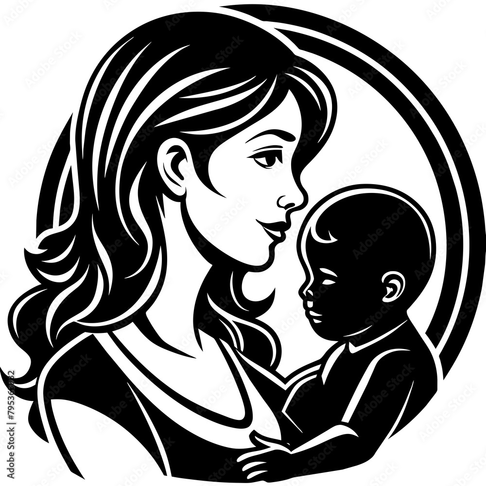 Mother loves her lovely child. Mother loves her lovely child.