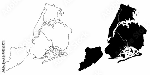 New York city administrative maps