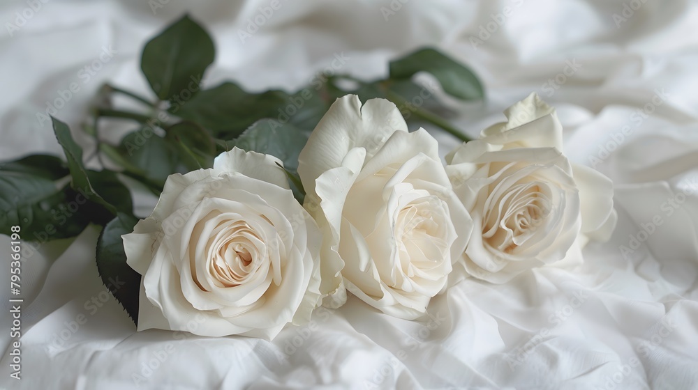 Obraz premium 白い薔薇