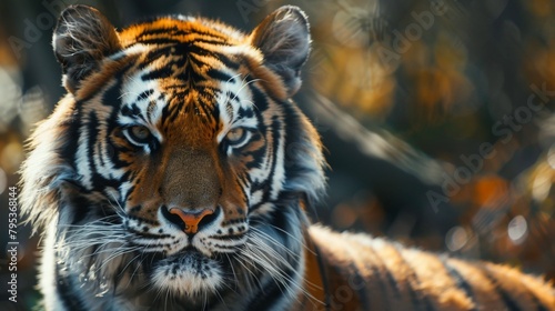 A curious tiger staring at the camera