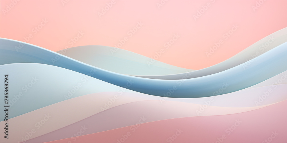 Delicate lines in pastel hues, gracefully converging to shape a serene and minimalist background.