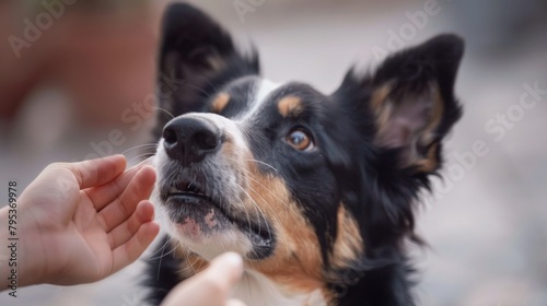 Dog Being Petted Without Owner's Permission. Dont touch dog without asking photo