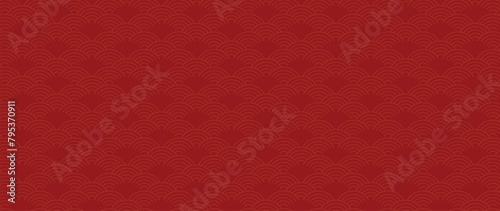 Happy Chinese new year background vector. Luxury wallpaper design with chinese pattern on red background. Modern luxury oriental illustration for cover, banner, website, decor.