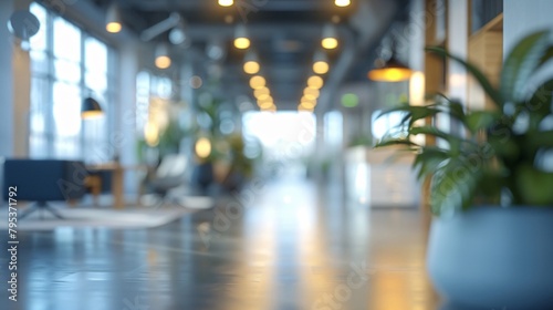 Blurred background image of an office environment