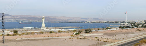 view at the red sea at Aqaba on Jordan
