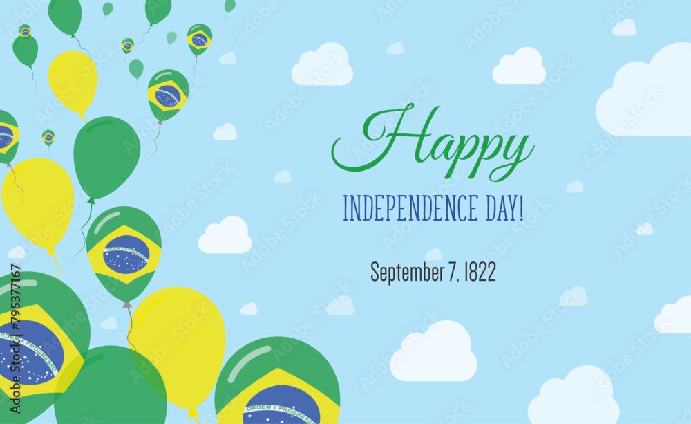 Brazil Independence Day Sparkling Patriotic