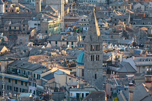 Aerial view of Santa Maria delle Vigne in Genoa