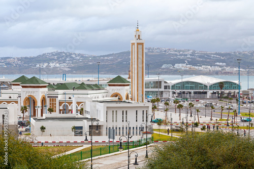 Aerial view of the Port Mosque in Tangier photo