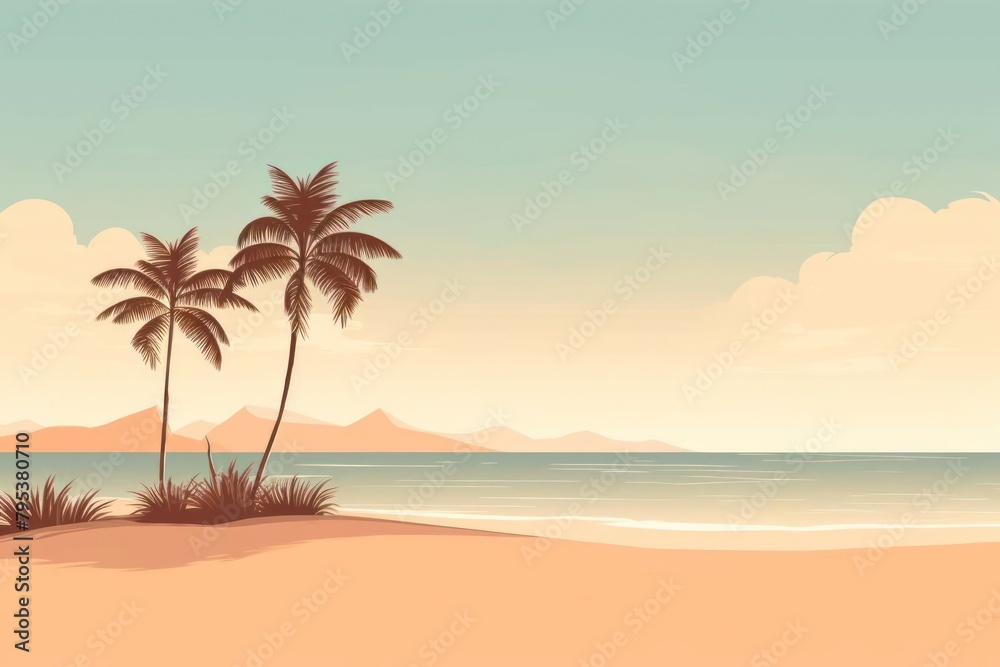 Beach landscape outdoors horizon