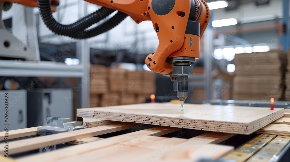 Robotic Arm Streamlining Modern Furniture Production with Adhesive Application Robotic Arm Streamlining Modern Furniture Production with Adhesive Application