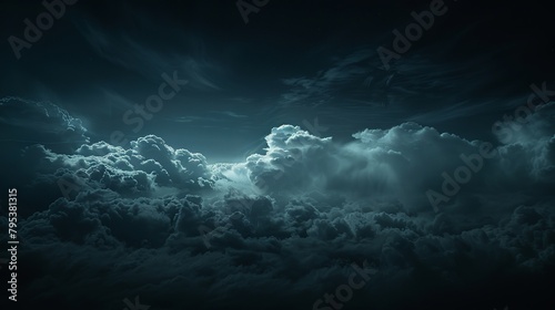 real photograph of a thunder on a completely dark sky background