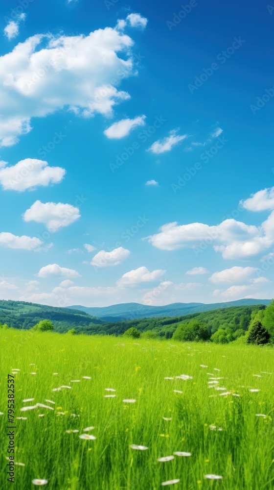 Fototapeta premium Backgrounds grassland outdoors horizon.