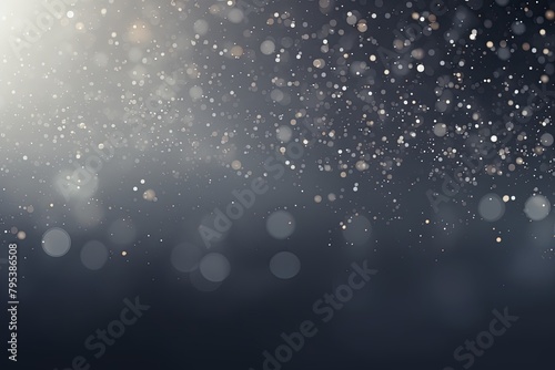 Gray banner dark bokeh particles glitter awards dust gradient abstract background