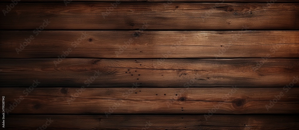 Fototapeta premium Old vintage brown and dark wooden texture plank background.