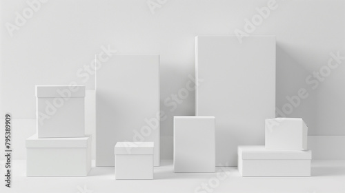 Simple white geometric shapes displayed in a clean layout.