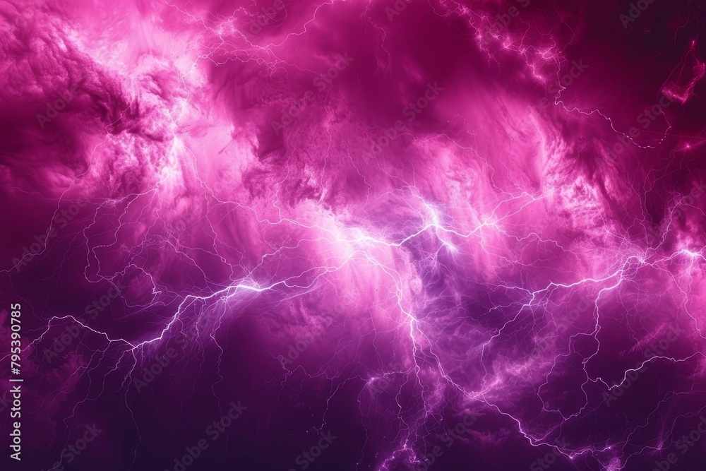 Fototapeta premium Purple and Black Background With Lightning