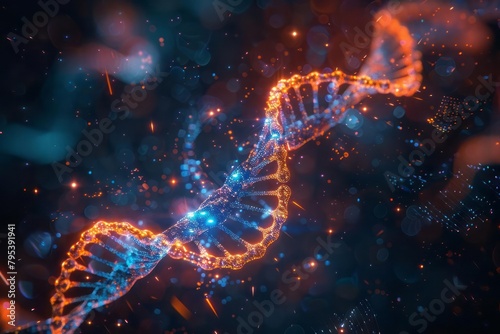 Digital visualization of a DNA double helix in a computational environment