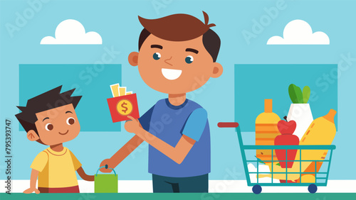 A young boy saves up his allowance and surprises his parents by taking over grocery shopping for the week earning himself a day at the amut