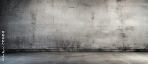 A close-up of a weathered concrete wall and floor photo