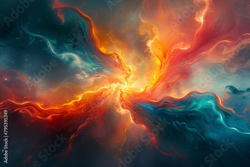 Vibrant bursts of color exploding across a digital canvas, painting the world in a kaleidoscope of abstract expression.