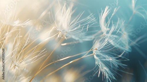 Dandelion Seeds Drifting Away: A Metaphor for Change in Natural Elegance photo