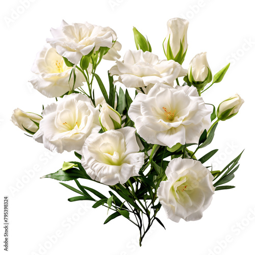 a bouquet of white flowers