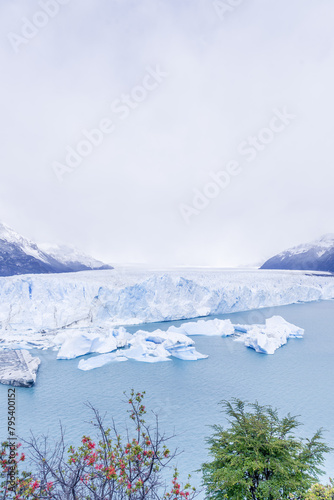 Partial view of the majestic Perito Moreno Glacier.