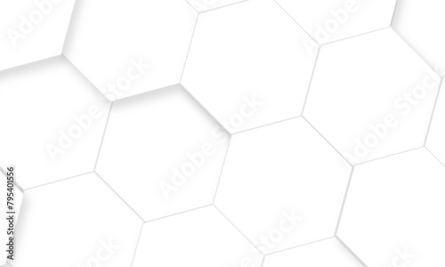 Vector hexagon banner design background with hexagon pattern. Digital futuristic banner technology concept background. Design for science, banner, medicine or technology background