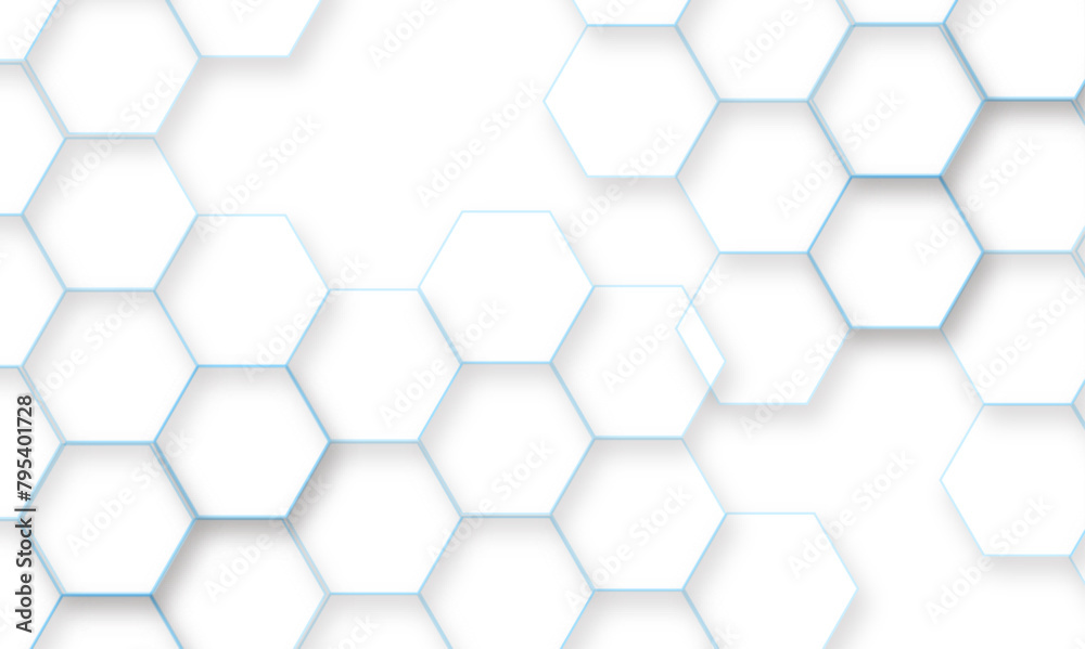 Naklejka premium Abstract vector hexagons pattern background. Geometric simple hexagonal concept technology background elements. Medical, technology or science design.