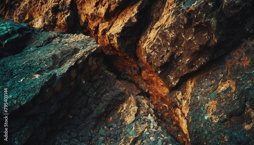 abstract rock background with lava gaps between the stones