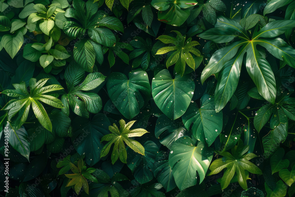 A vibrant gradient of tropical greens, from lime to forest, energizing and refreshing, A vibrant gradient of tropical greens, from lime to forest, energizing and refreshing,