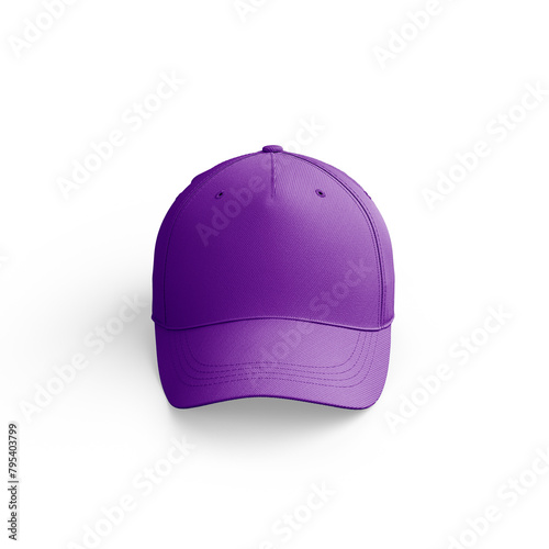 Purple Cap Mockup 3D Rendering on Isolated Background