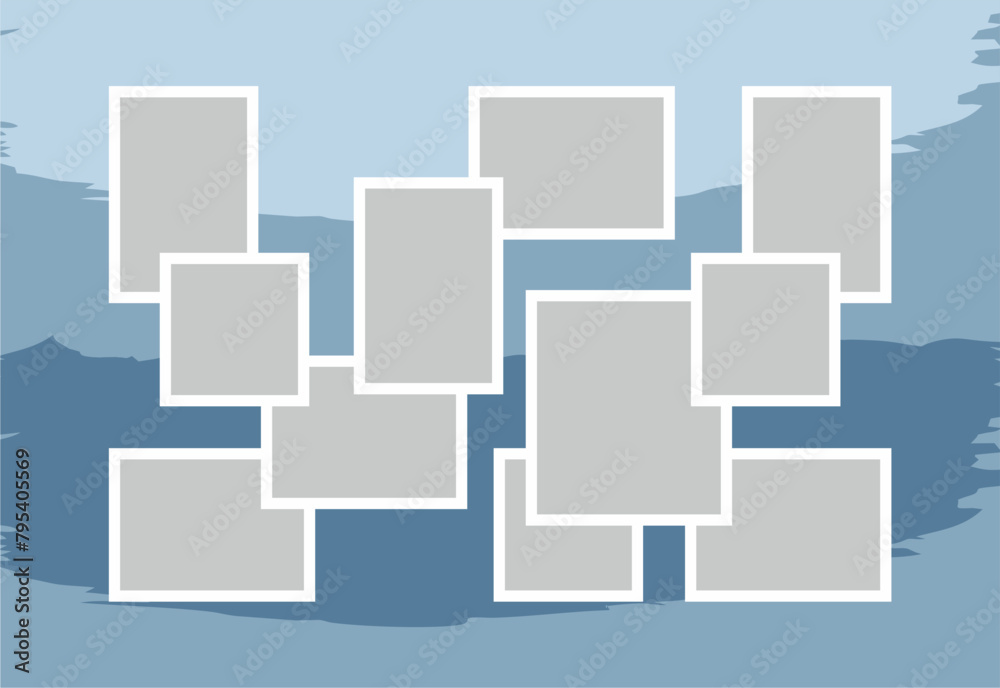 Pictures or photos frame collage. comics page grid layout abstract photo frames and digital photo wall template Pictures or photos frame collage. comics page grid layout abstract photo frames and digital photo wall template