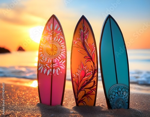 surfer at sunset © Stemoir