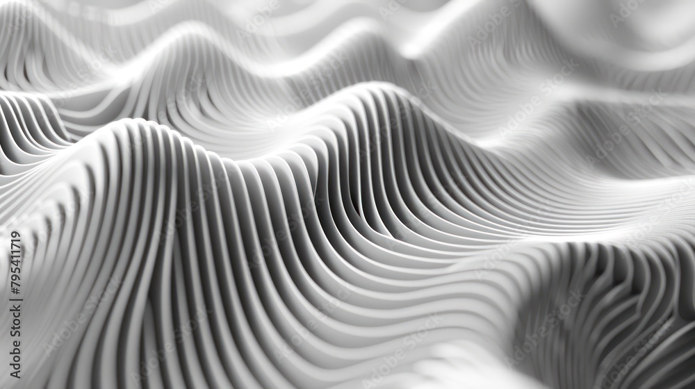 Abstract Black and White Wavy Lines