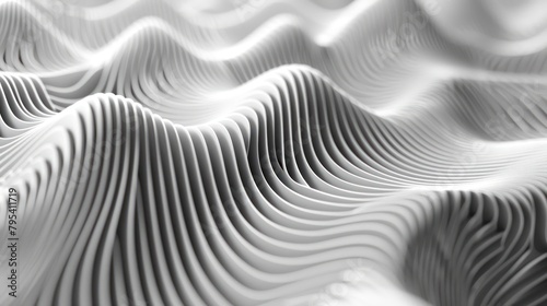 Abstract Black and White Wavy Lines