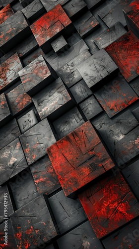 abstract grey and red background or wallpaper (4)