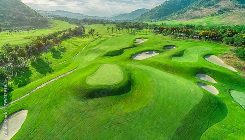 beautiful green grass pattern from golf course