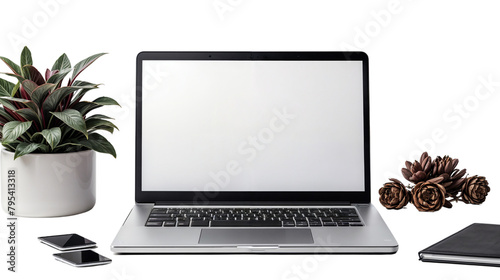 3d render of laptop and phone Devices