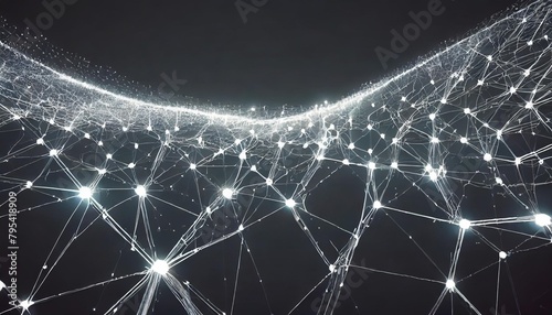 cyber big data flow blockchain white data fields network line connect stream