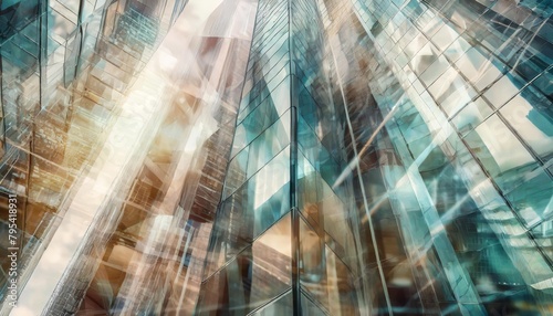 multiple exposure of modern abstract glass architecture multiple exposure of modern abstract glass architecture