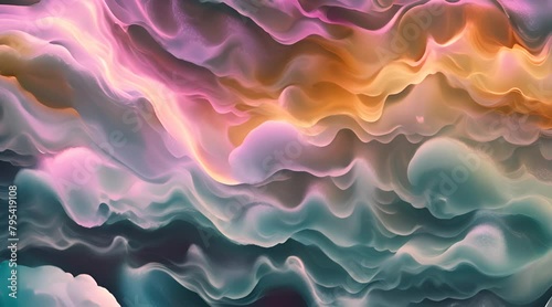 Abstract blurred motion with glowing lines, Soft color background.