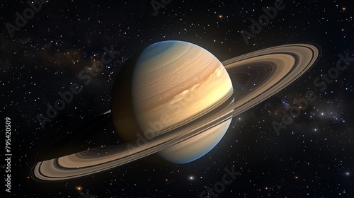 Planet: An image of Saturn, featuring its stunning rings made of ice and dust particles