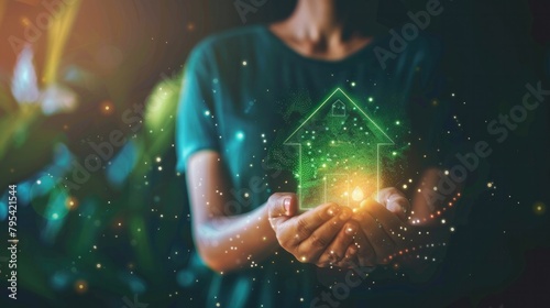 sustainable energy concept For sustainable energy at home Green energy for the environment