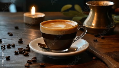 elegant classic and strong espresso gourmet coffee