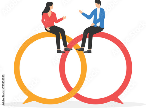 Customer engagement, emotional connection between customer and brand, loyalty, consumer trust or deep relationship concept,

