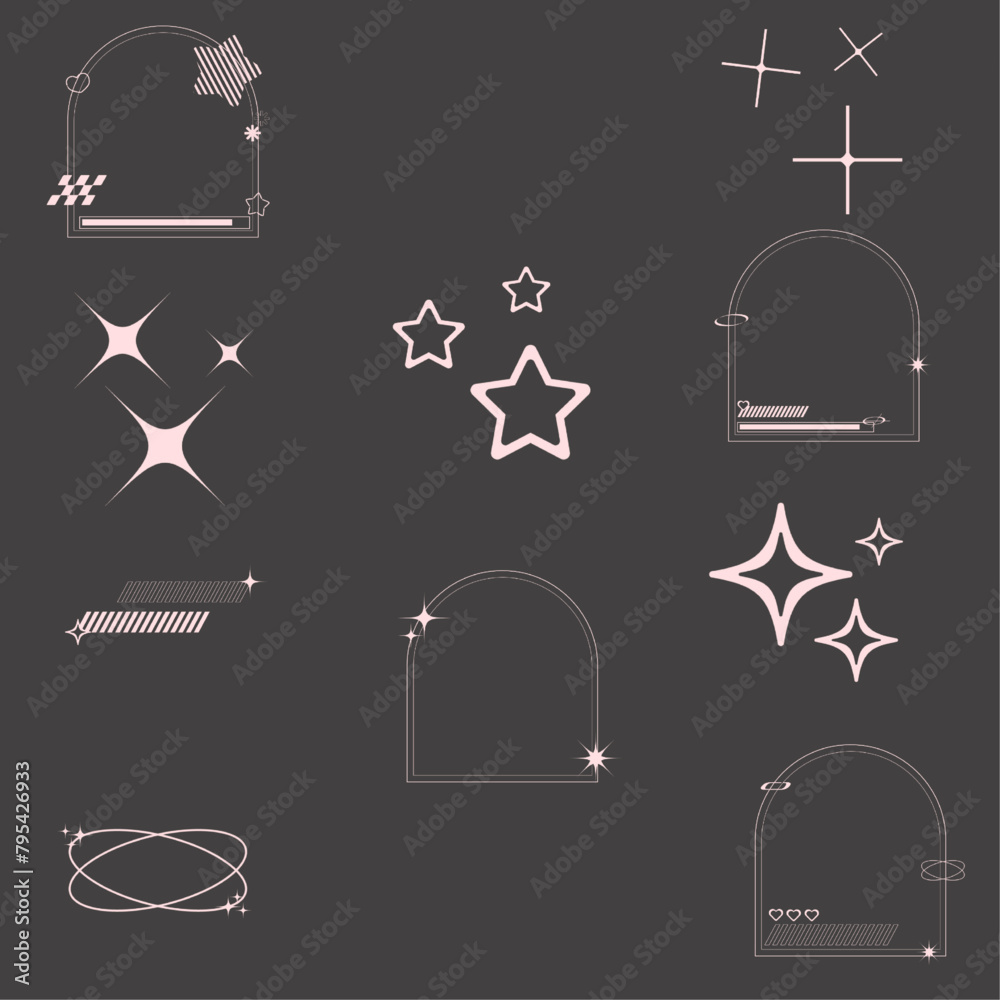 collection of aesthetic y2k illustration collection of aesthetic y2k illustration