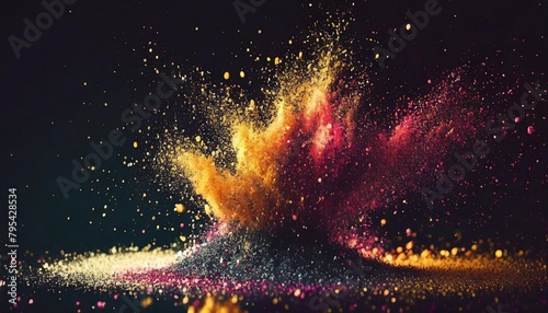 abstract powder splatted