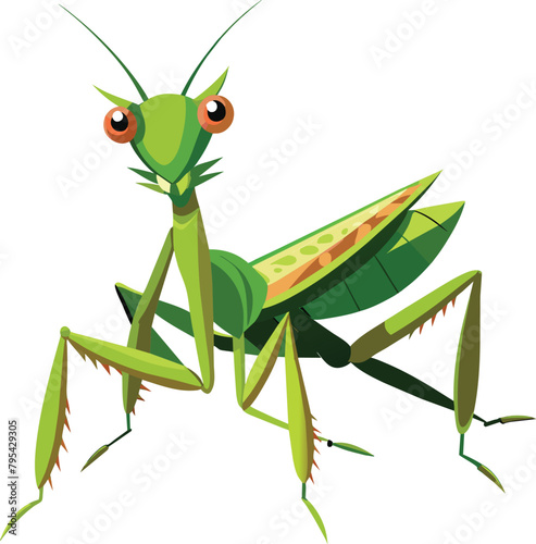 Praying mantis icon. Cartoon illustration of praying mantis vector icon for web