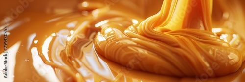 Delve into the rich warmth of liquid caramel, its golden glow and luscious sweetness enveloping you in pure delight